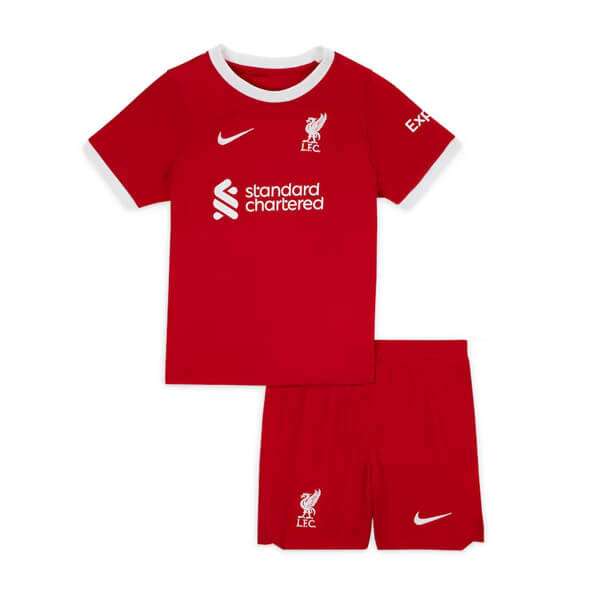 Liverpool Home Kids Football Kit 23 24