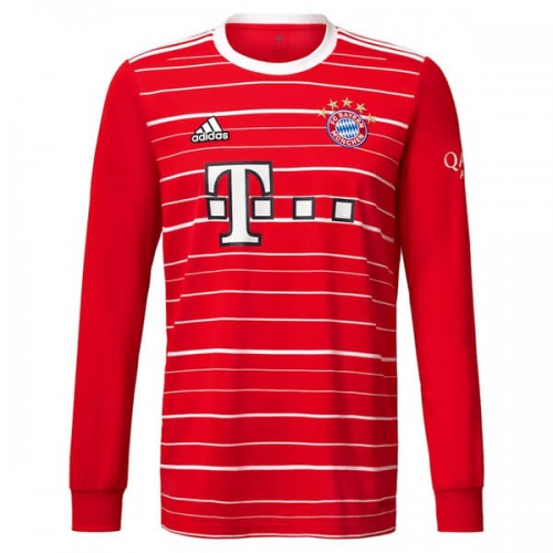 Bayern Munich Home Long Sleeve Football Shirt 22 23