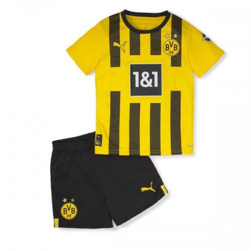 Borussia Dortmund Home Kids Football Kit 22 23