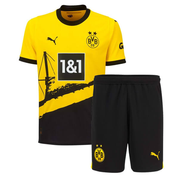 Borussia Dortmund Home Kids Football Kit 23 24