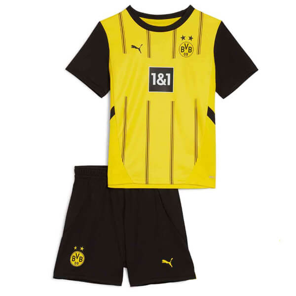 Borussia Dortmund Home Kids Football Kit 24 25