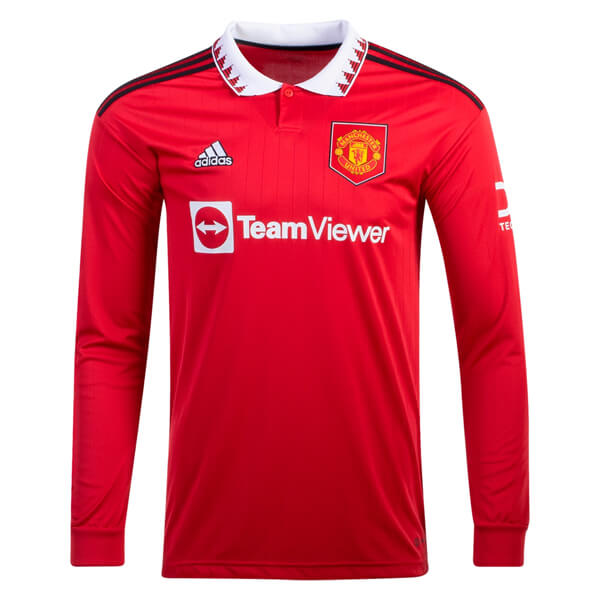 Manchester United Home Long Sleeve Football Shirt 22/23 | SoccerDragon