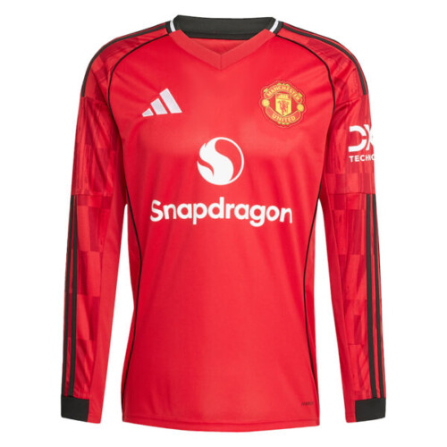 Manchester United Home Long Sleeve Football Shirt 25 26