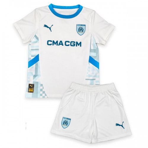Marseille Home Kids Football Kit 24 25