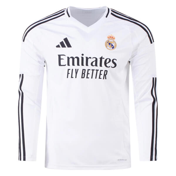 Real Madrid Home Long Sleeve Football Shirt 24 25