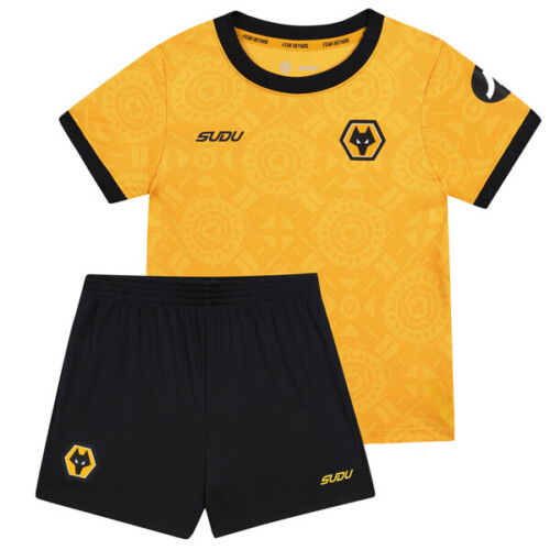 Wolverhampton Wanderers Home Kids Football Kit 25 26