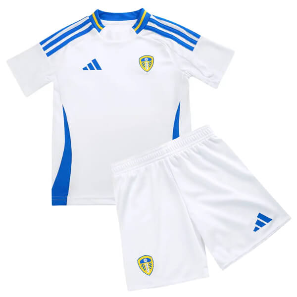 Leeds United Home Kids Football Kit 2425