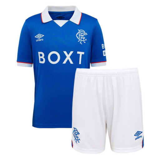 Rangers Home Kids Football Kit 25 26