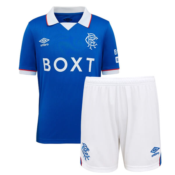 Rangers Home Kids Football Kit 25 26