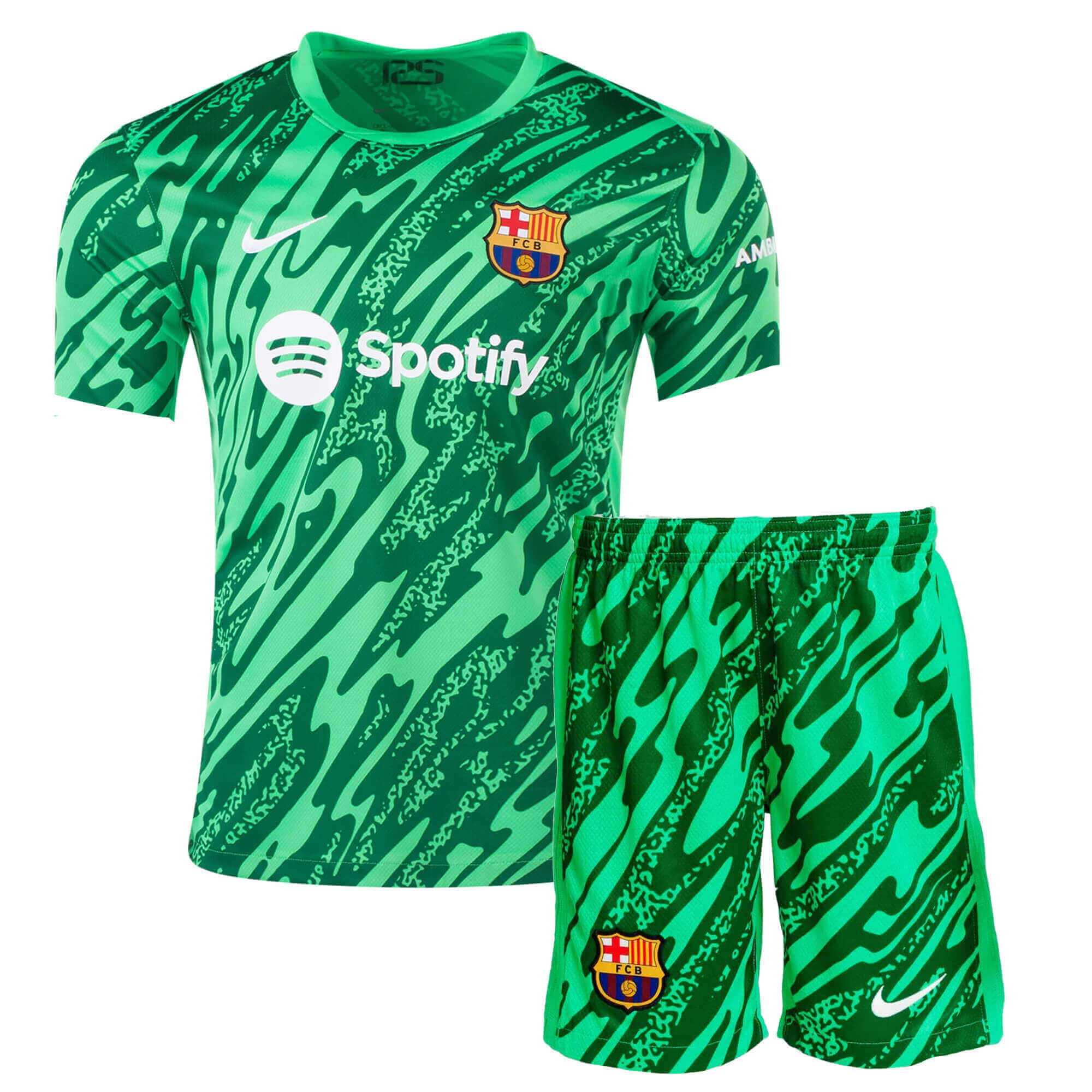 Barcelona Goalkeeper Kids Football Kit 24/25 | SoccerDragon