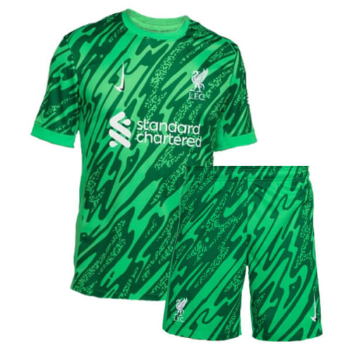 Liverpool Green Kids Goalkeeper Football Shirt 24 25