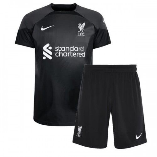 Liverpool Away Goalkeeper Kids Football Kit 22 23