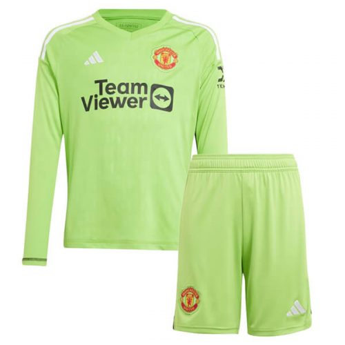 Manchester United Home Goalkeeper Kids Football Kit 23/24 | SoccerDragon