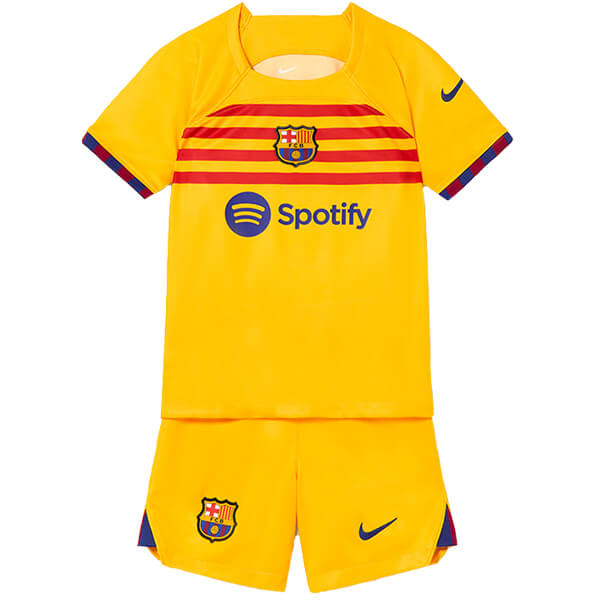 Barcelona Fourth Kids Football Kit 2023