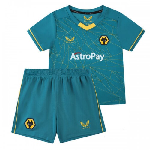 Wolverhampton Wanderers Away Kids Football Kit 22 23