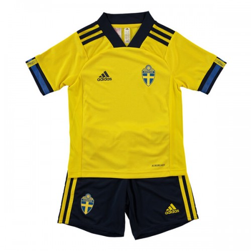 Sweden Home Euro 2020 Kids Football Kit