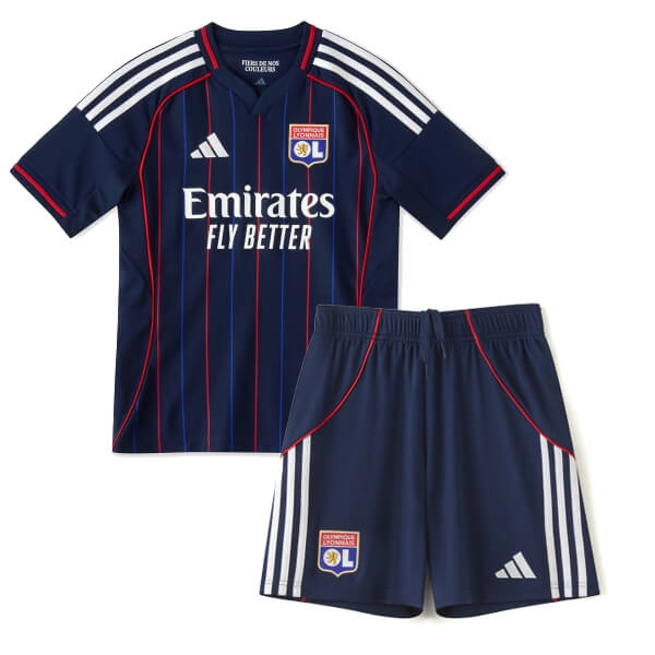 Olympique Lyon Away Kids Football Kit 25 26