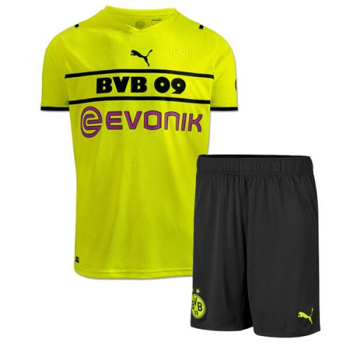 Borussia Dortmund Third Kids Football Kit 21 22