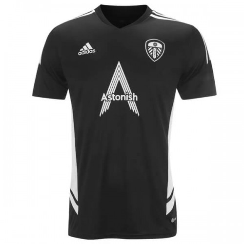 Leeds United Pre Match Training Football Shirt Black
