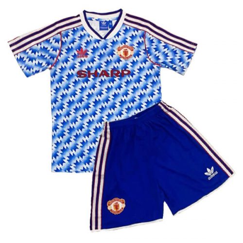 Retro Manchester United Away Kids Football Kit 9092