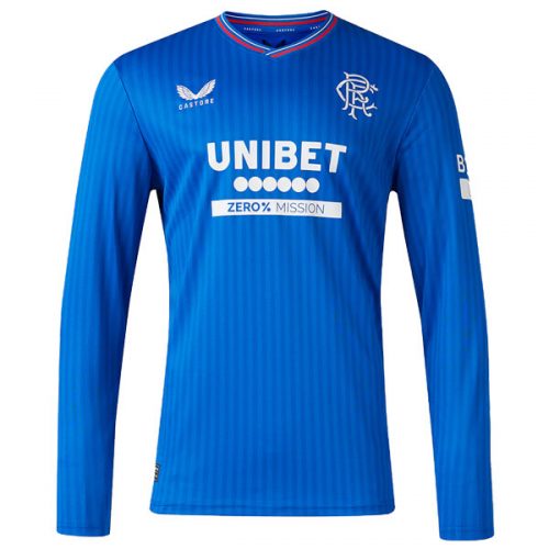 Rangers Home Long Sleeve Football Shirt 23 24