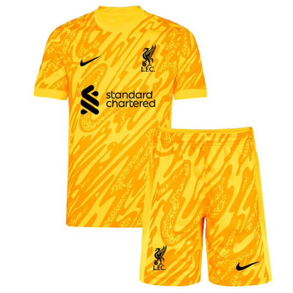 Liverpool Yellow Goalkeeper Kids Football Kit 24 25