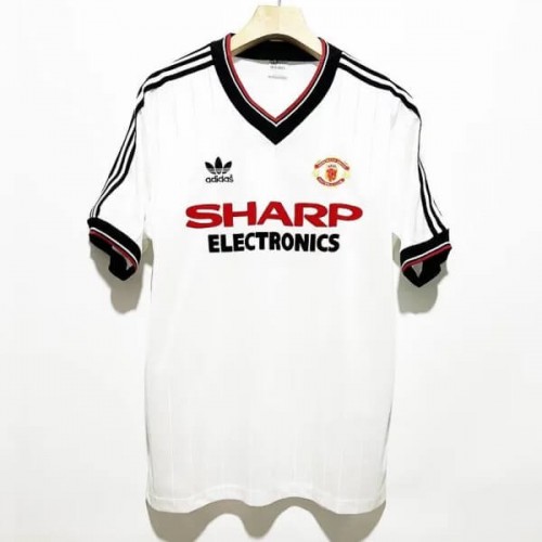 Retro Manchester United Away Football Shirt 82 83