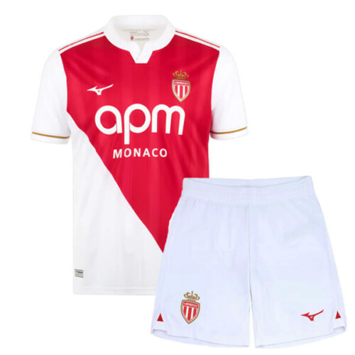AS Monaco Home Kids Football Kit 25 26