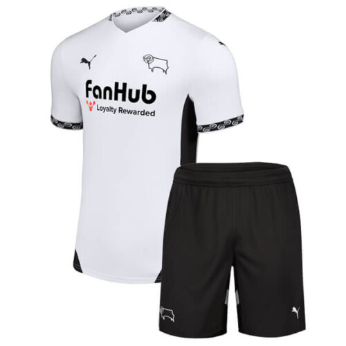 Derby County Home Kids Football Kit 24 25