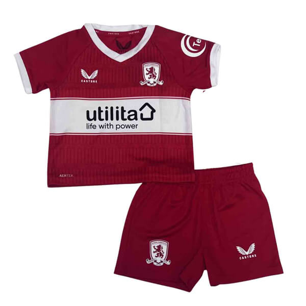 Middlesbrough Home Kids Football Kit 25 26