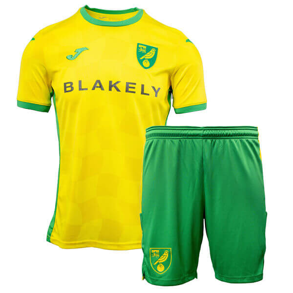 Norwich City Home Kids Football Kit 24 25