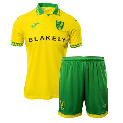 Norwich City Home Kids Football Kit 25 26