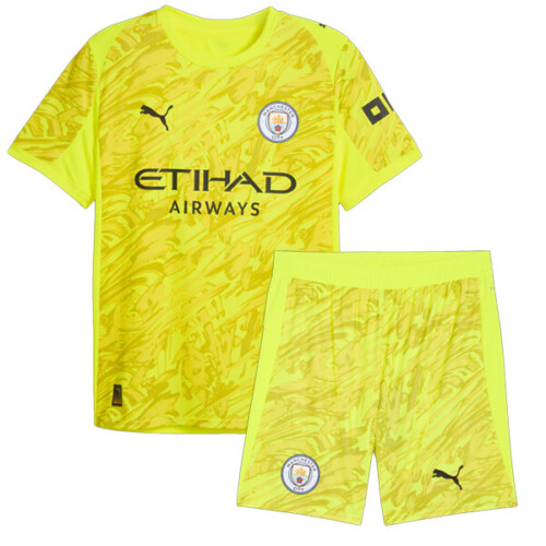 Manchester City Kids Goalkeeper Football Kit 25 26 - Yellow